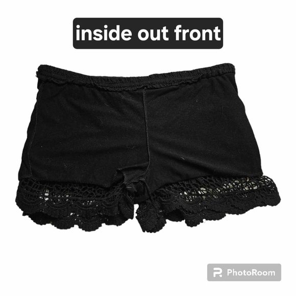 Juniors dizzylizzy Black Lace Shorts Size Large - Picture 3 of 9